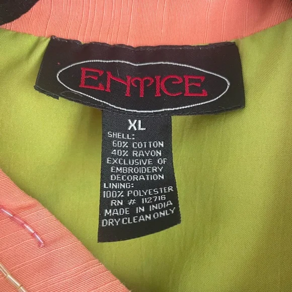 Embroidered Peach Coloured Jacket - Picture 6 of 6